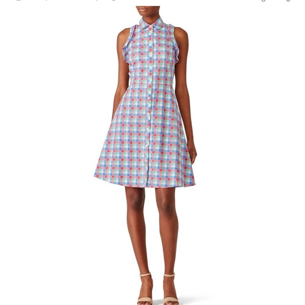 NWOT Kate Spade NewYork Madras Poplin Shirtdress Plaid
Printed Cotton Sleeveless